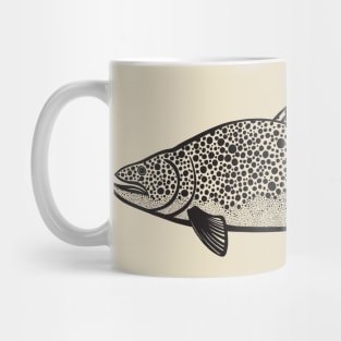 Brown Trout - cute and fun fish design - light colors Mug